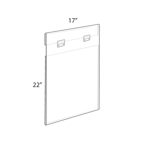 Azar Displays 17"W x 22"H Wall Mounted Poster Frame. Mounting Hardware Included. 182737